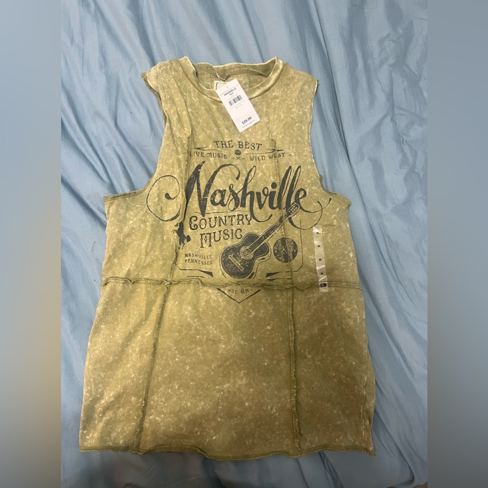 Green Nashville Tank-top